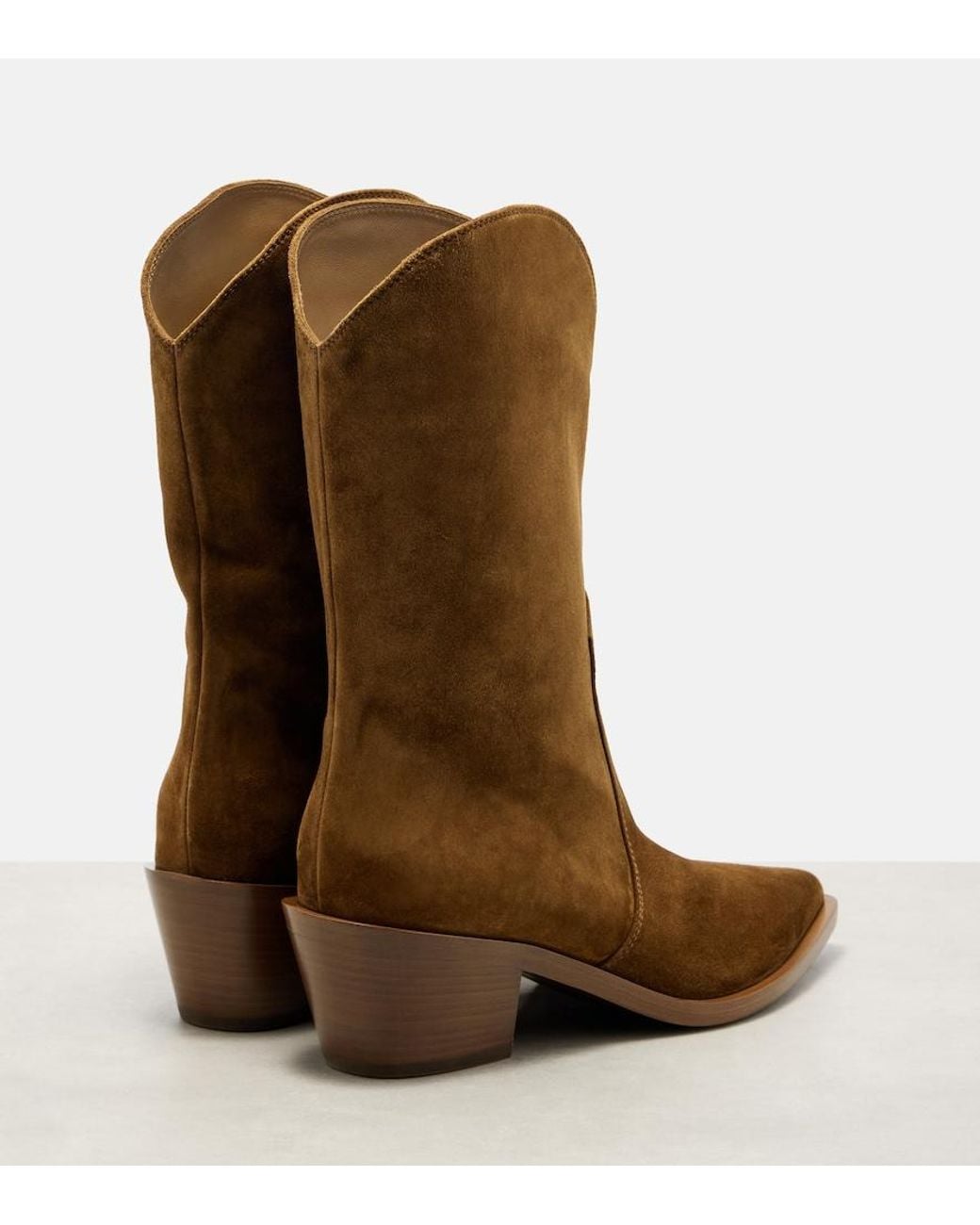 Gianvito Rossi Brown Western 45 Suede Booties