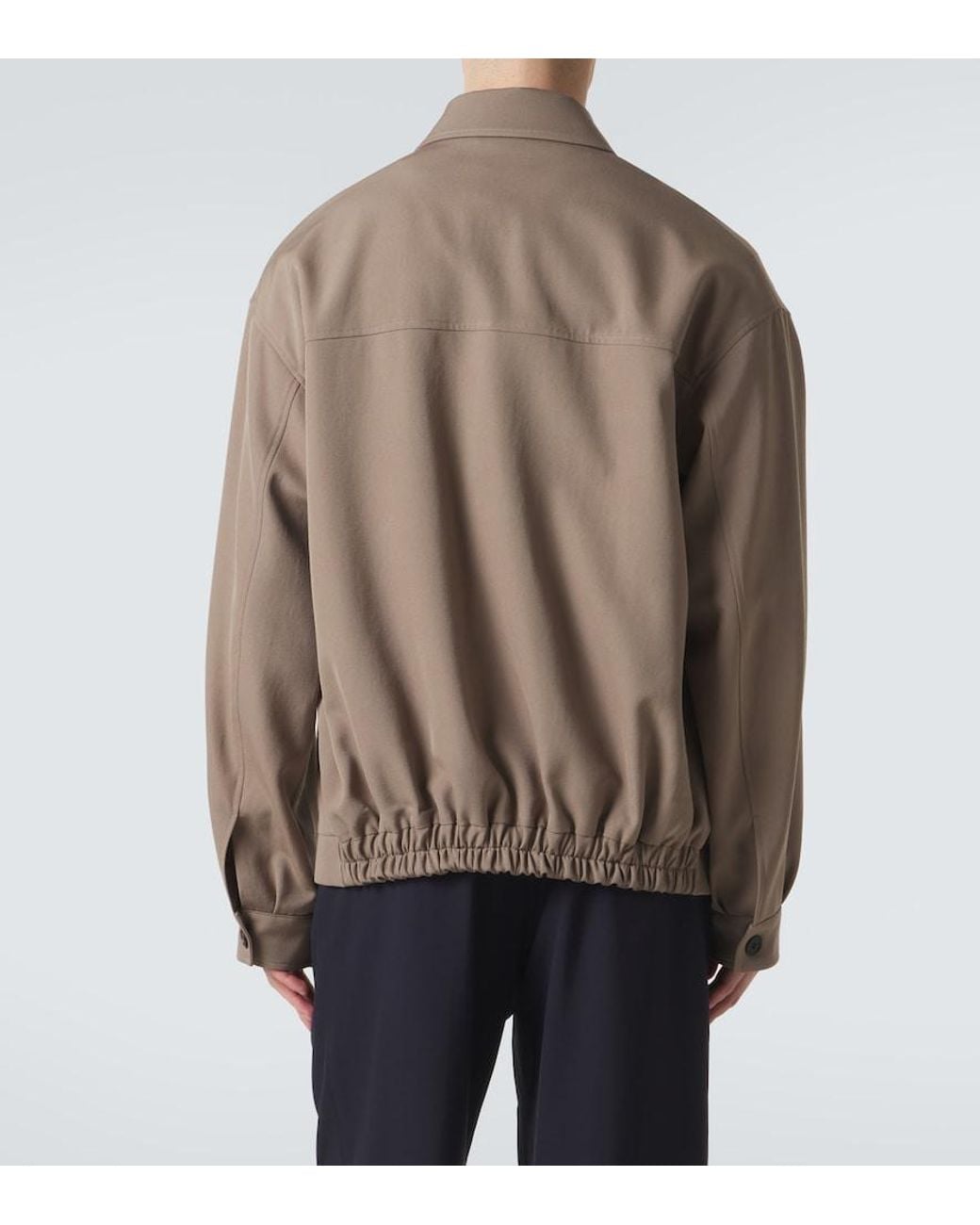 The Row Brown Osano Wool Blouson Jacket for men