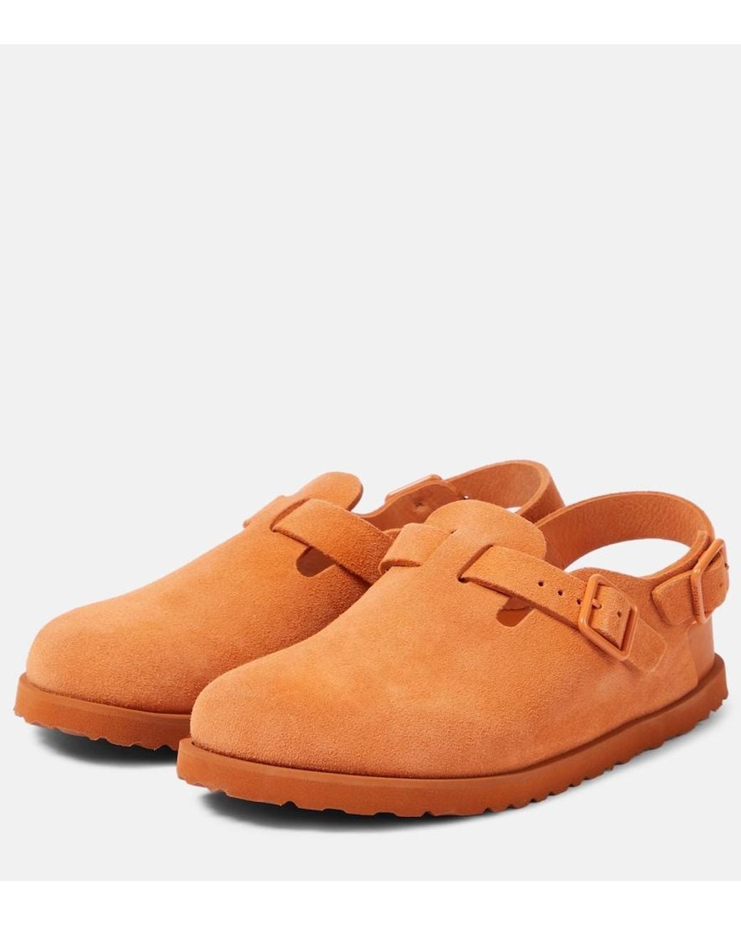 Birkenstock Orange Tokio Suede Mules