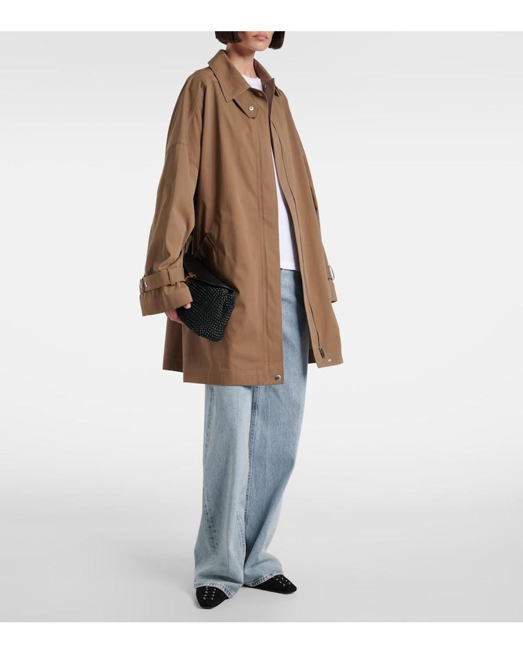 Totême Brown Oversized Cotton Jacket