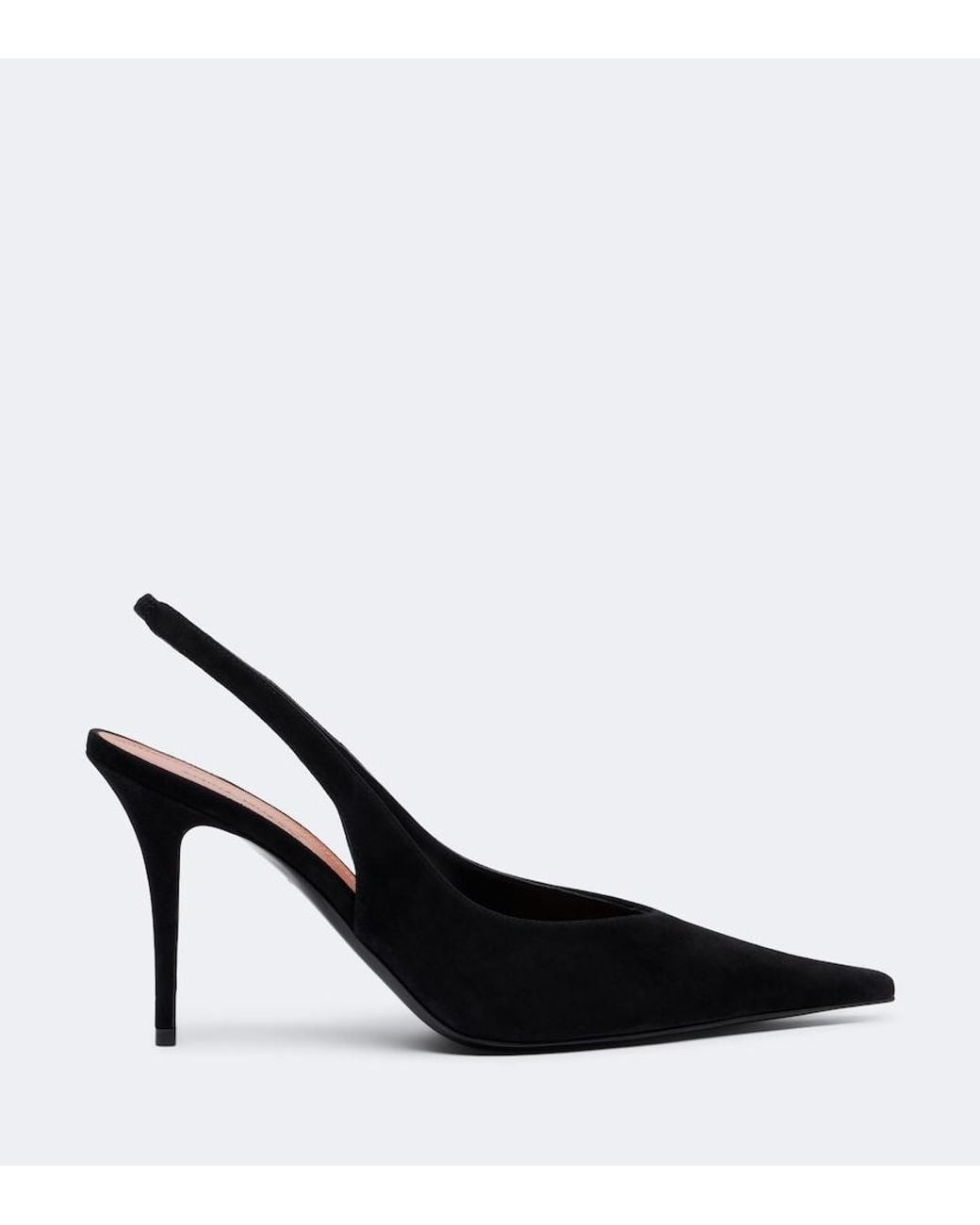 AMINA MUADDI Black Anok Suede Slingback Pumps
