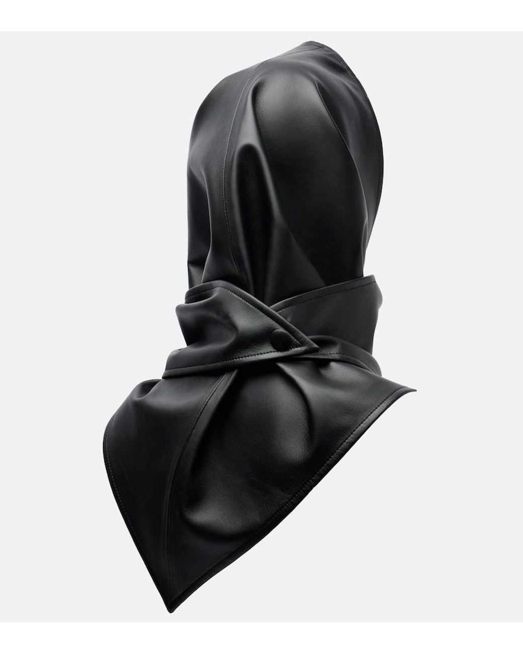 Nour Hammour Black Leather Hood