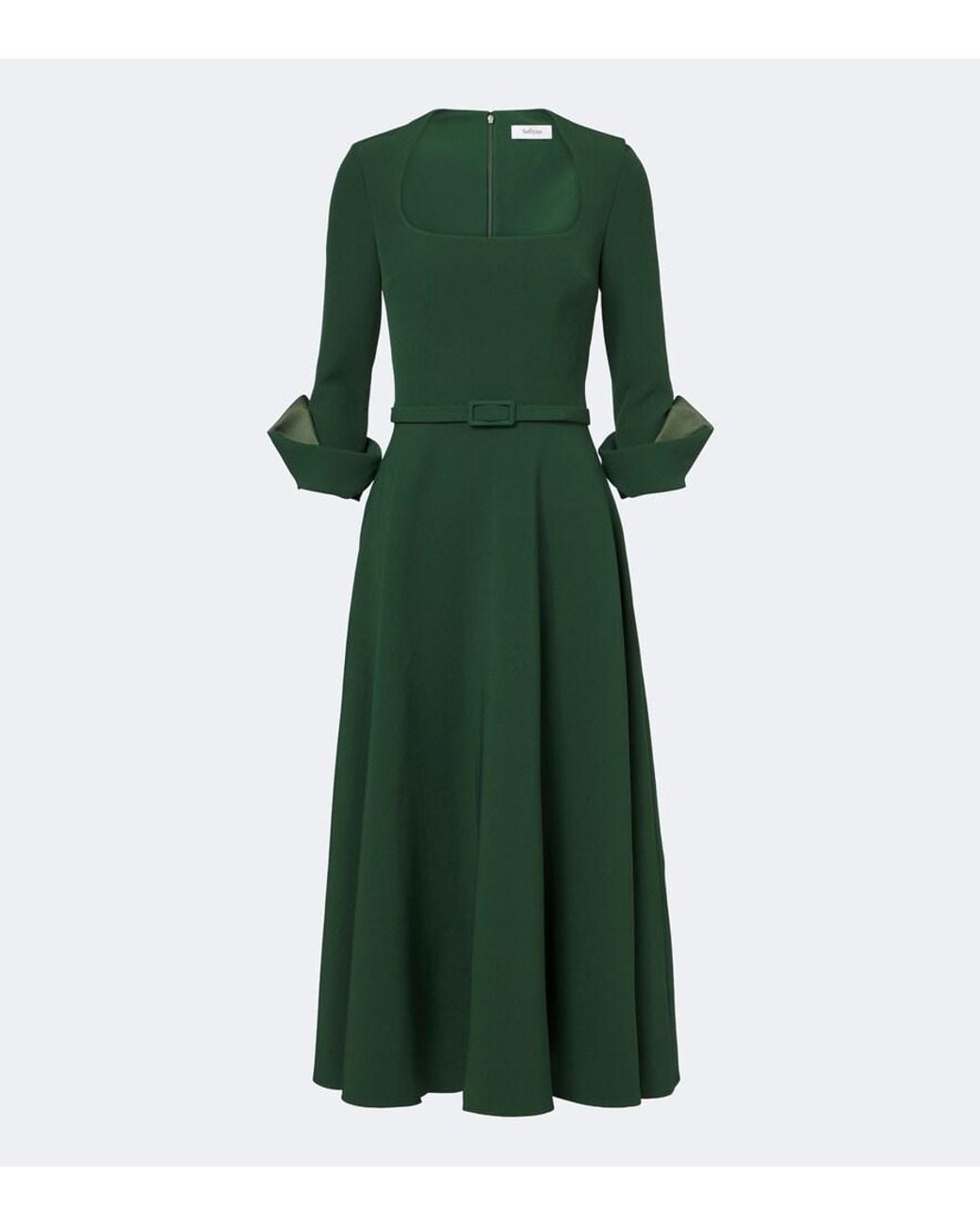 Safiyaa Green Ellis Crepe Cocktail Dress