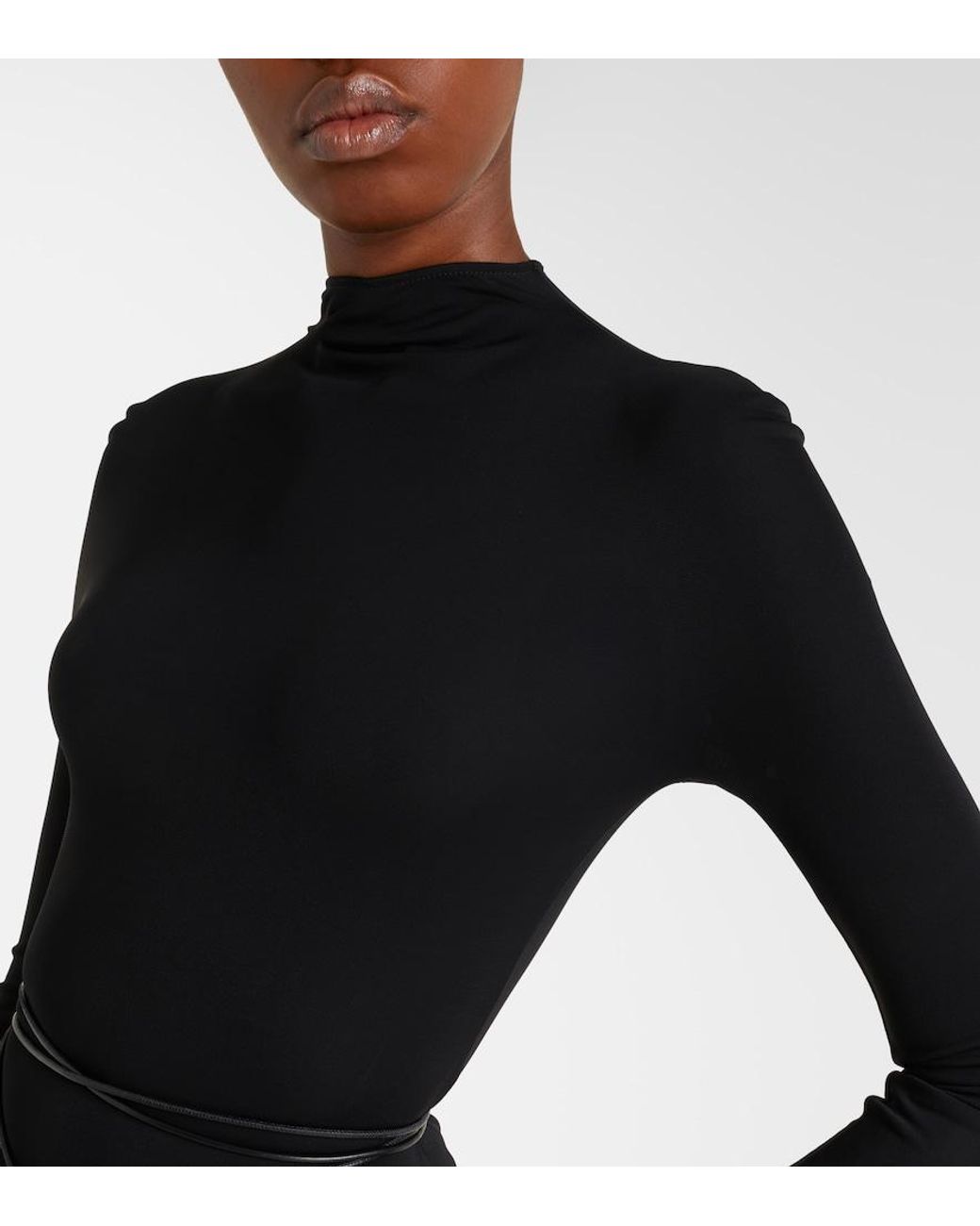 Alaïa Black Jersey Midi Dress