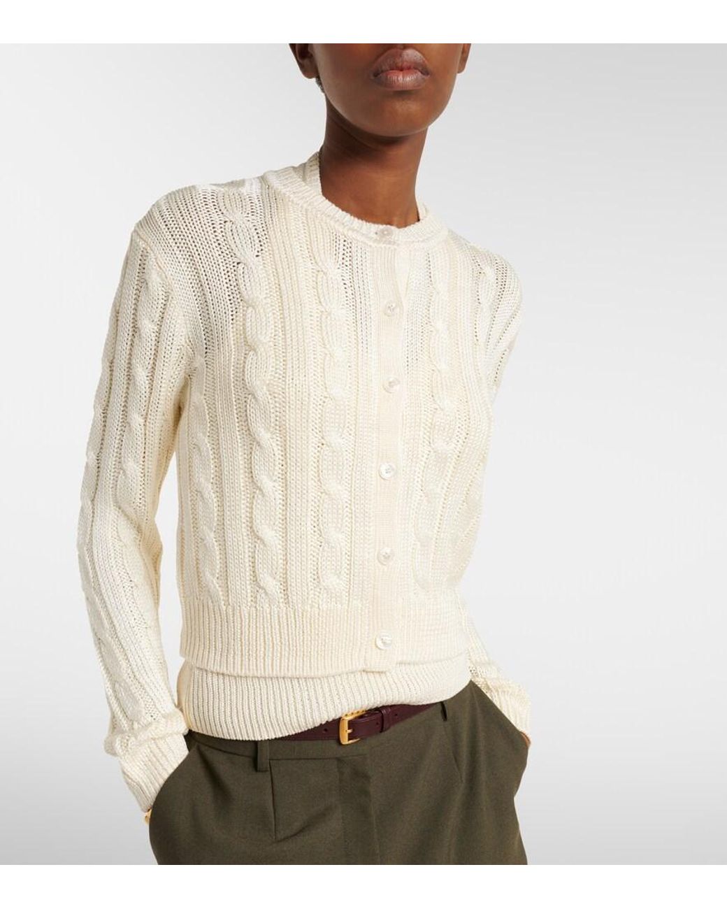 Ralph Lauren Natural Silk Cardigan
