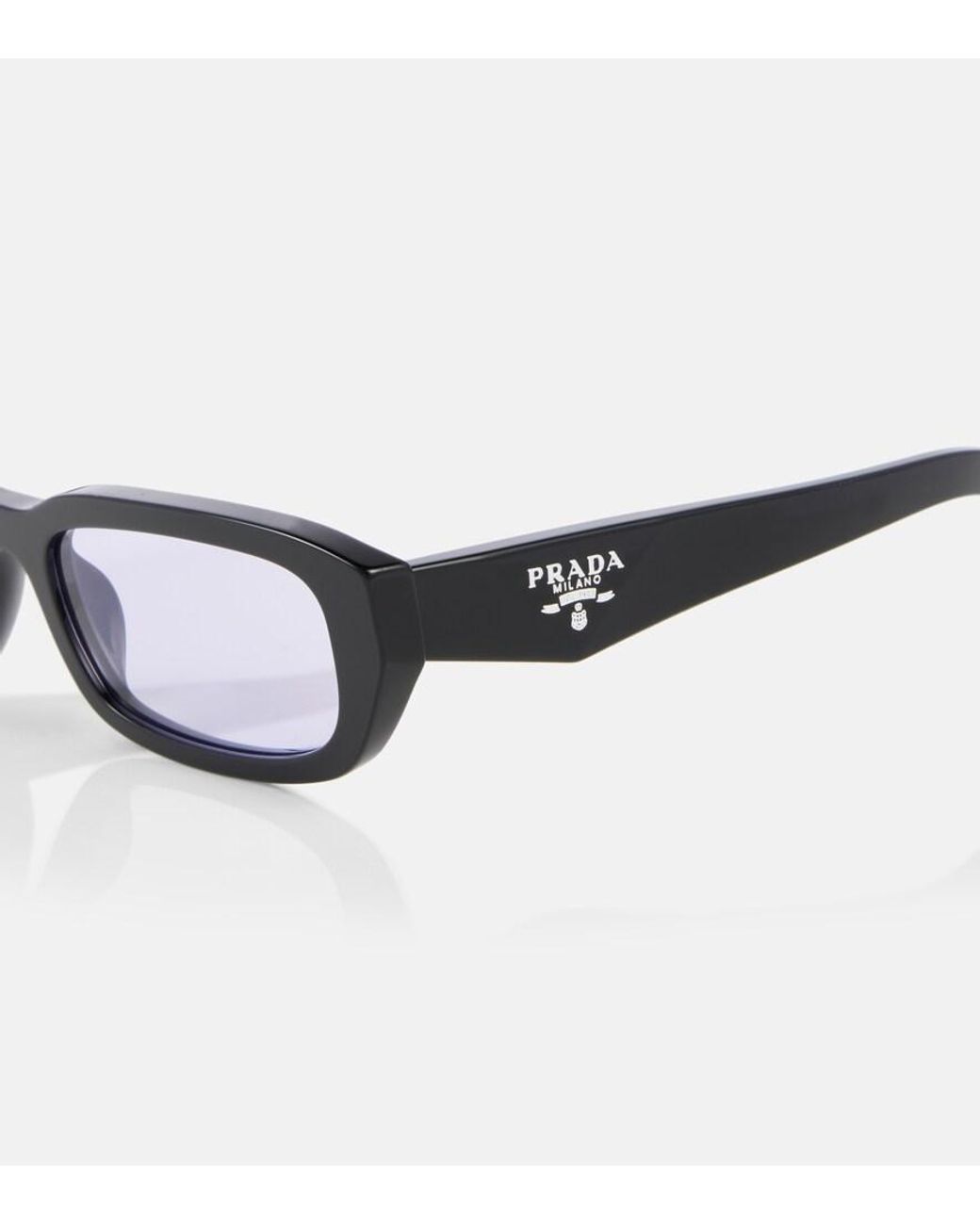 Prada Blue Rectangular Sunglasses