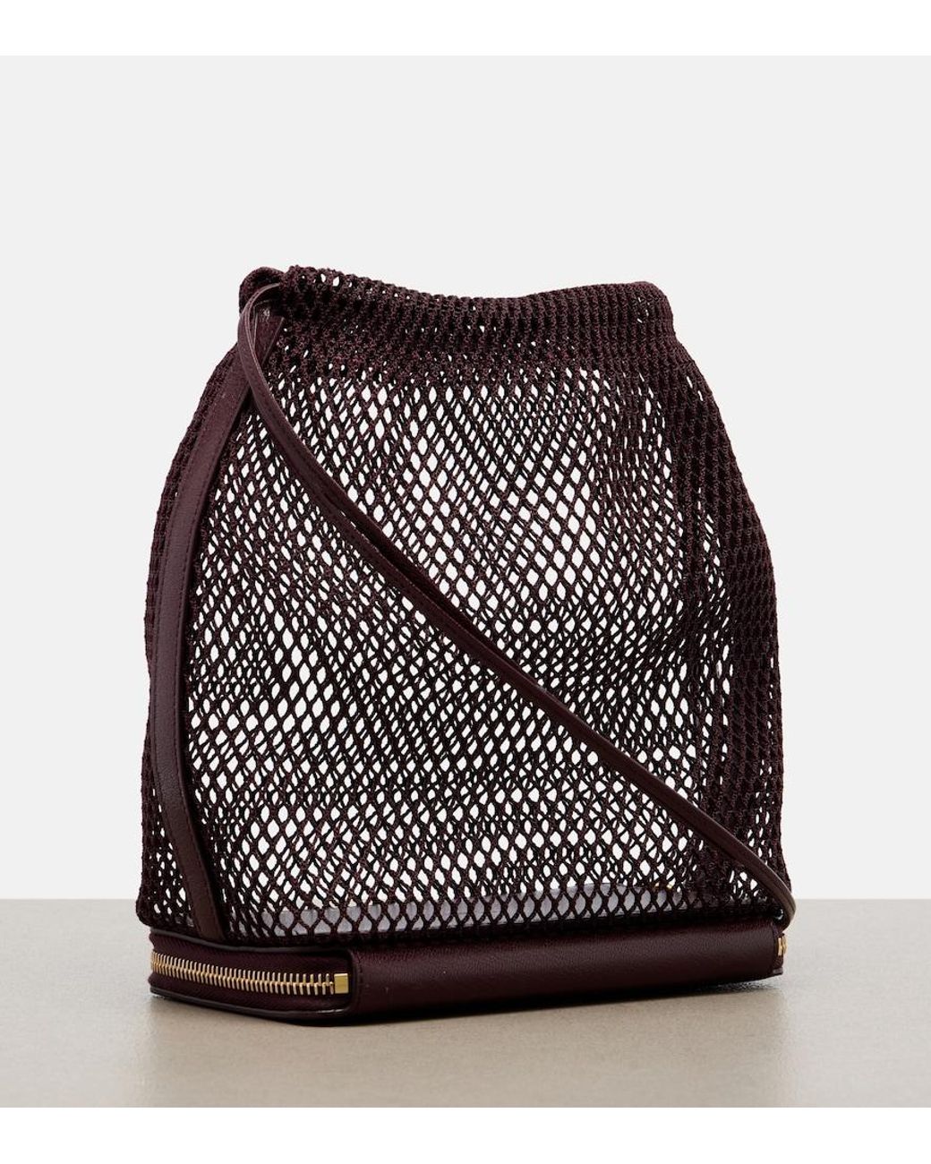 Alaïa Black Le Pochon Fishnet Bucket Bag