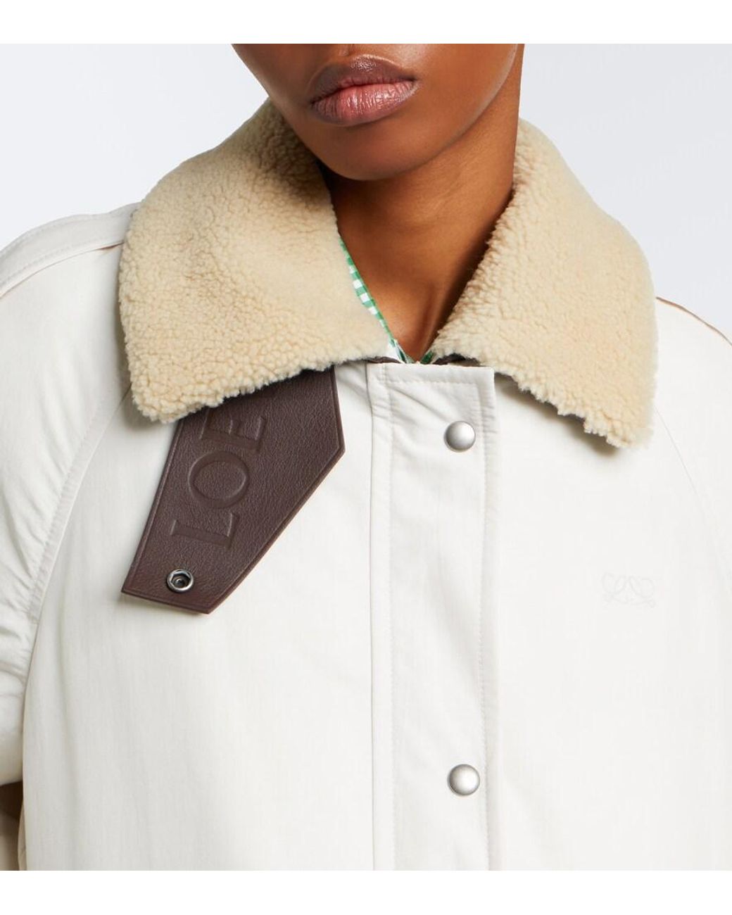 Loewe Natural Shearling-Trimmed Cotton-Blend Blouson Jacket
