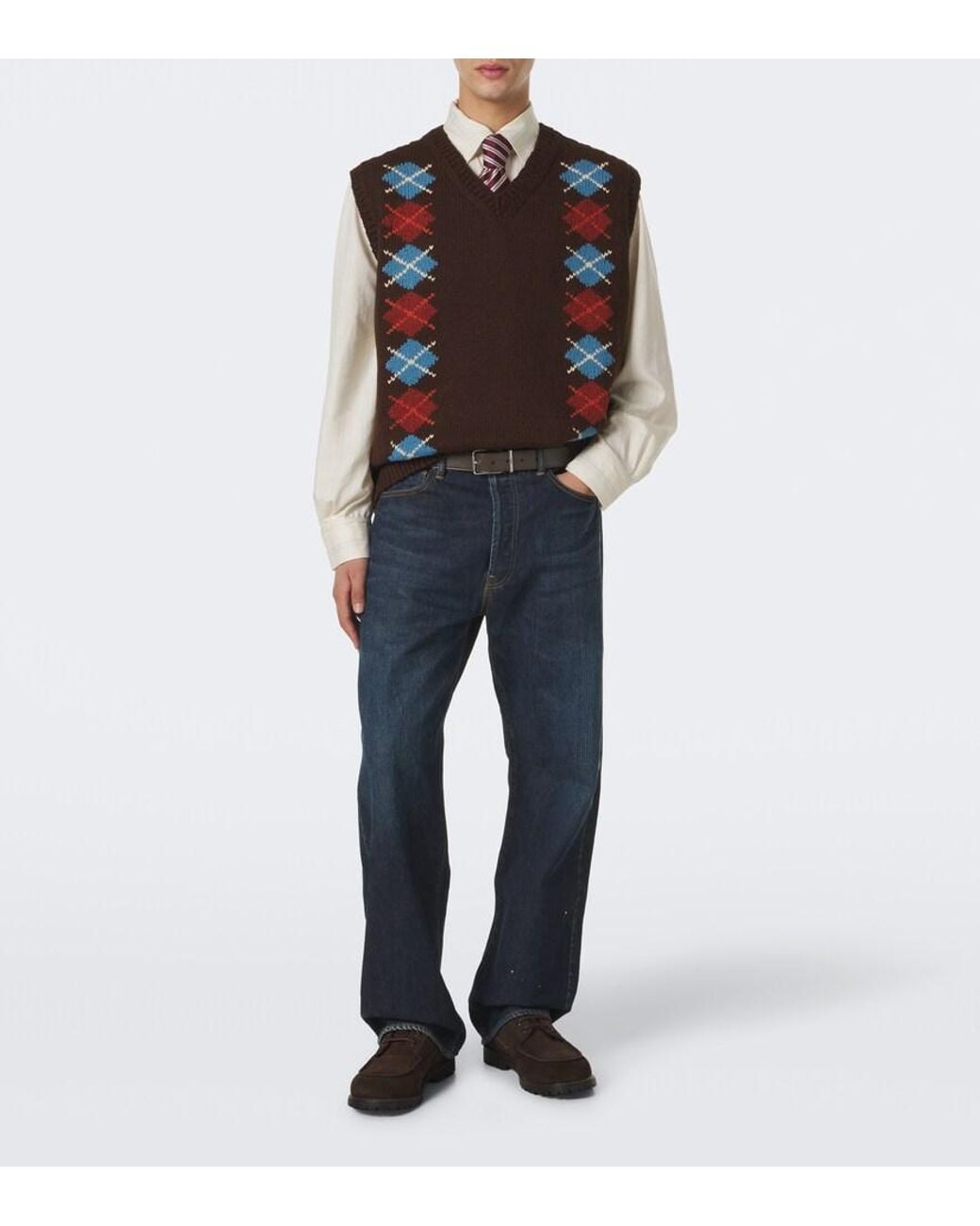 Visvim Blue Social Sculpture 01 Faded Wide-Leg Jeans for men