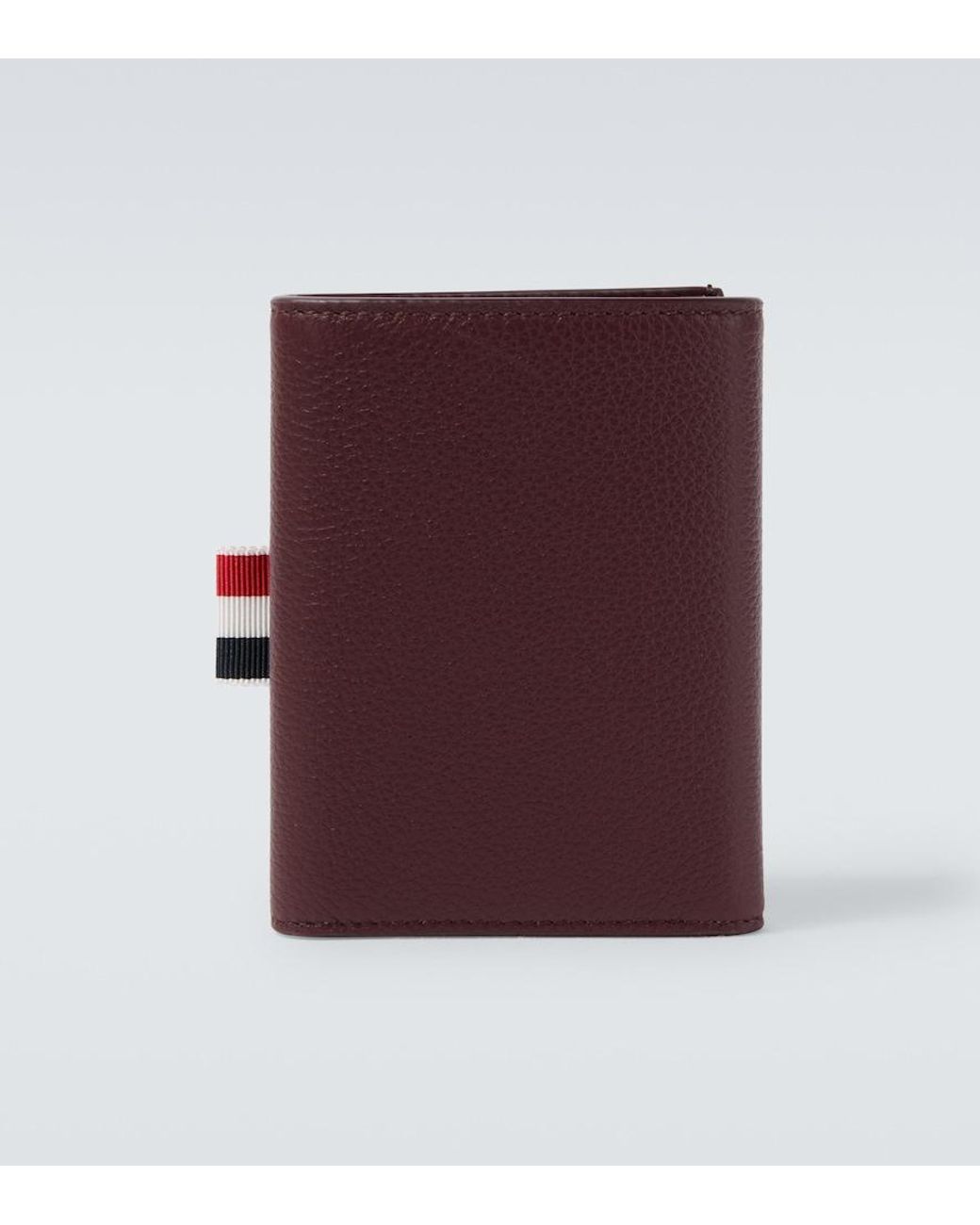 Thom Browne Purple Rwb Stripe Leather Wallet for men