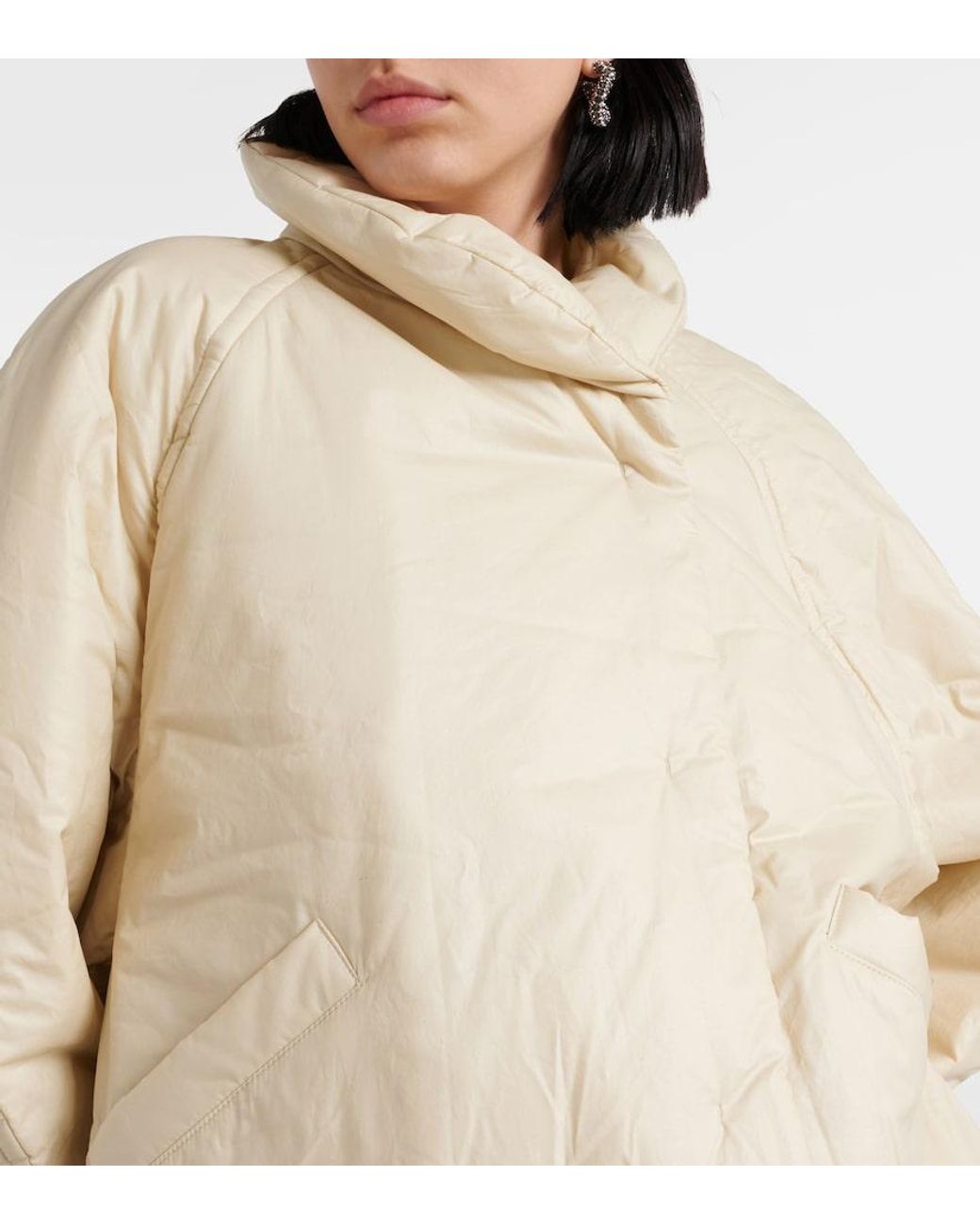 Isabel Marant Natural Dylany Padded Cotton-Blend Jacket