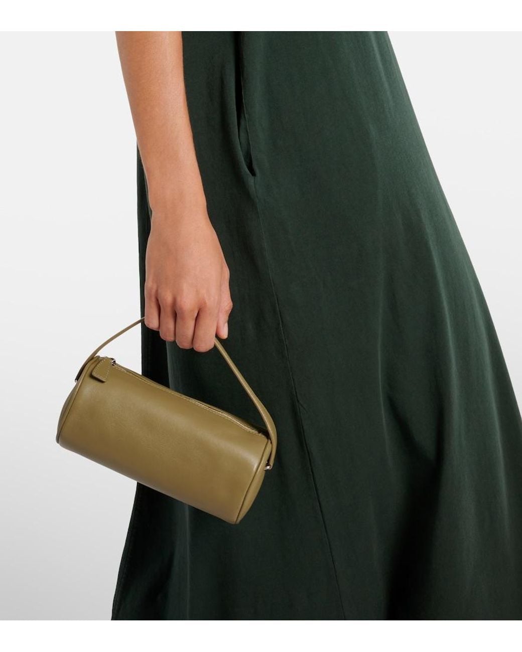 The Row Metallic Tote Bag Round 90's Aus Leder