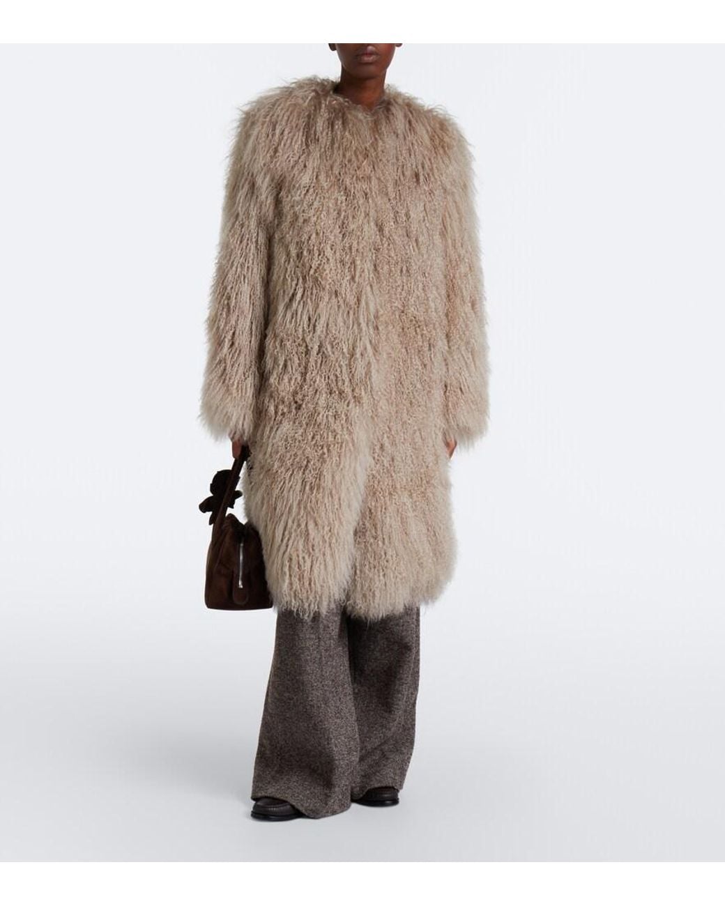 Yves Salomon Natural Shearling Coat