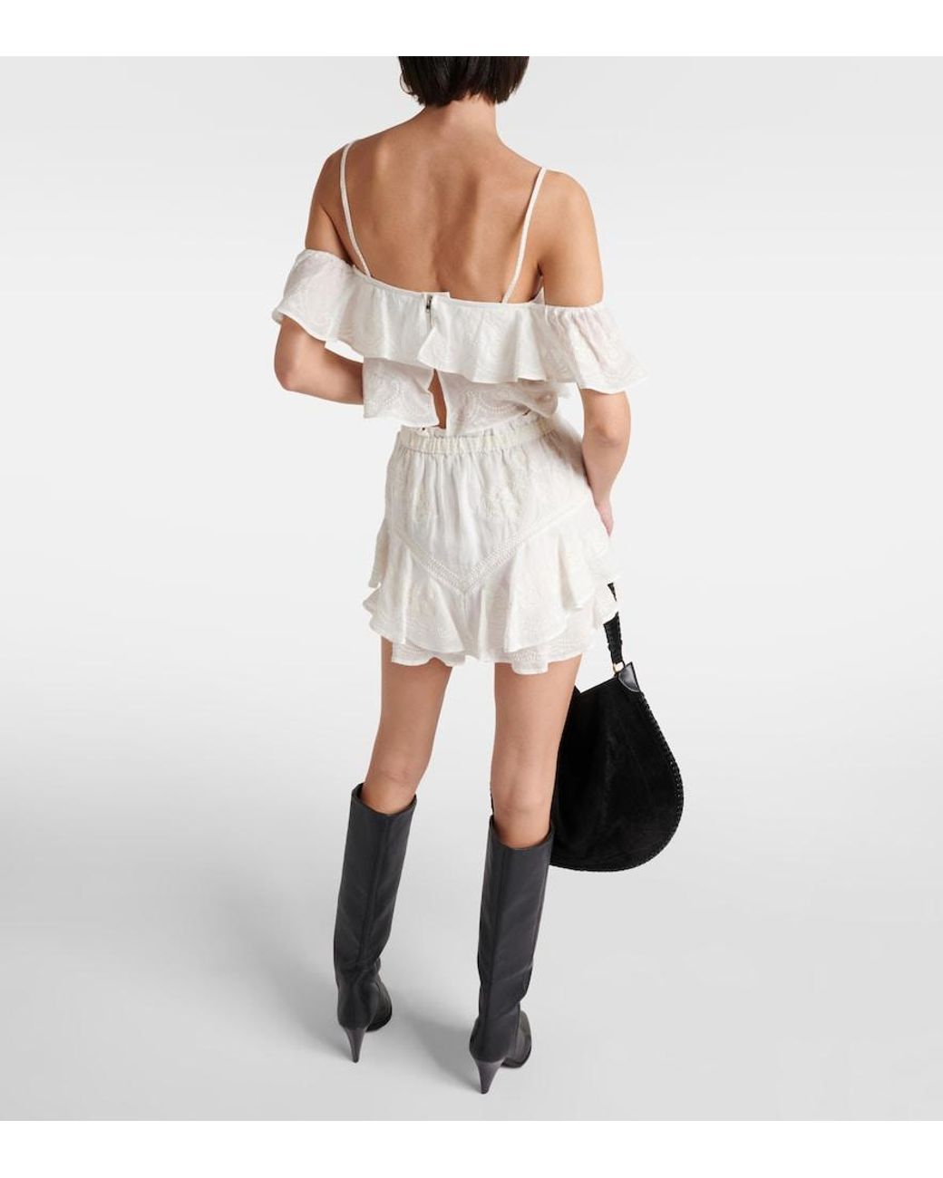 Isabel Marant White Eliani Cropped Top