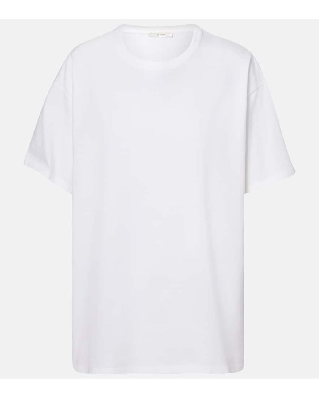 The Row Nadina Cotton Jersey T-Shirt in White | Lyst