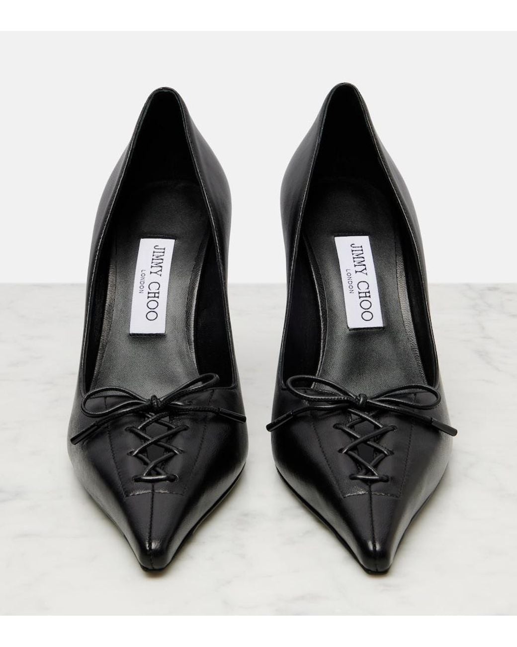 Jimmy Choo Black Scarlett 95 Leather Pumps