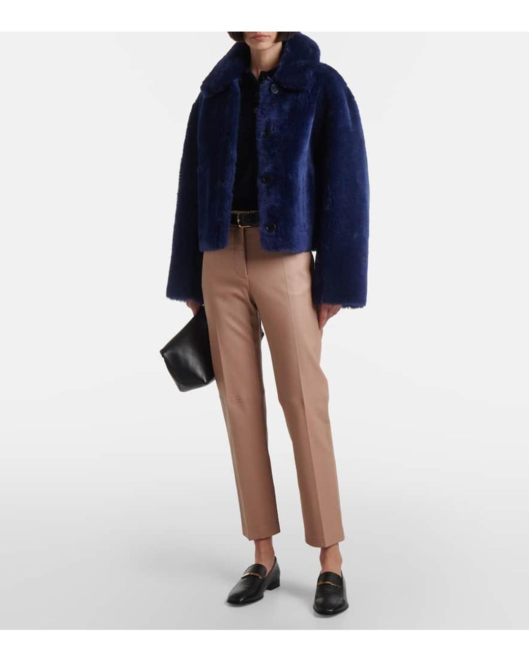 Joseph Natural Coleman Leather Straight Pants