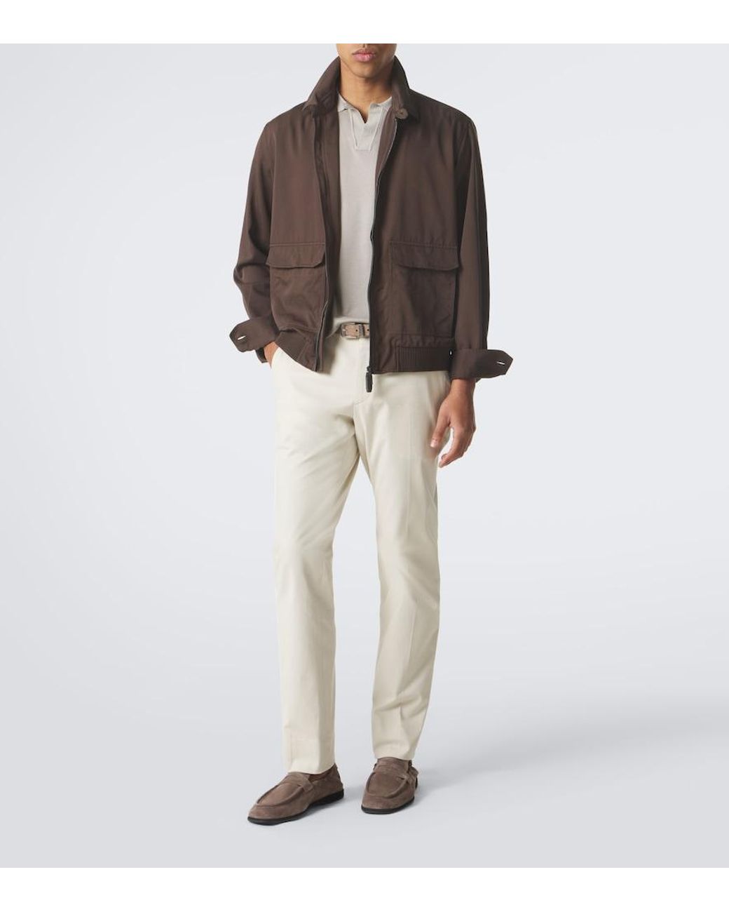 Brioni Brown Suede Penny Loafers for men