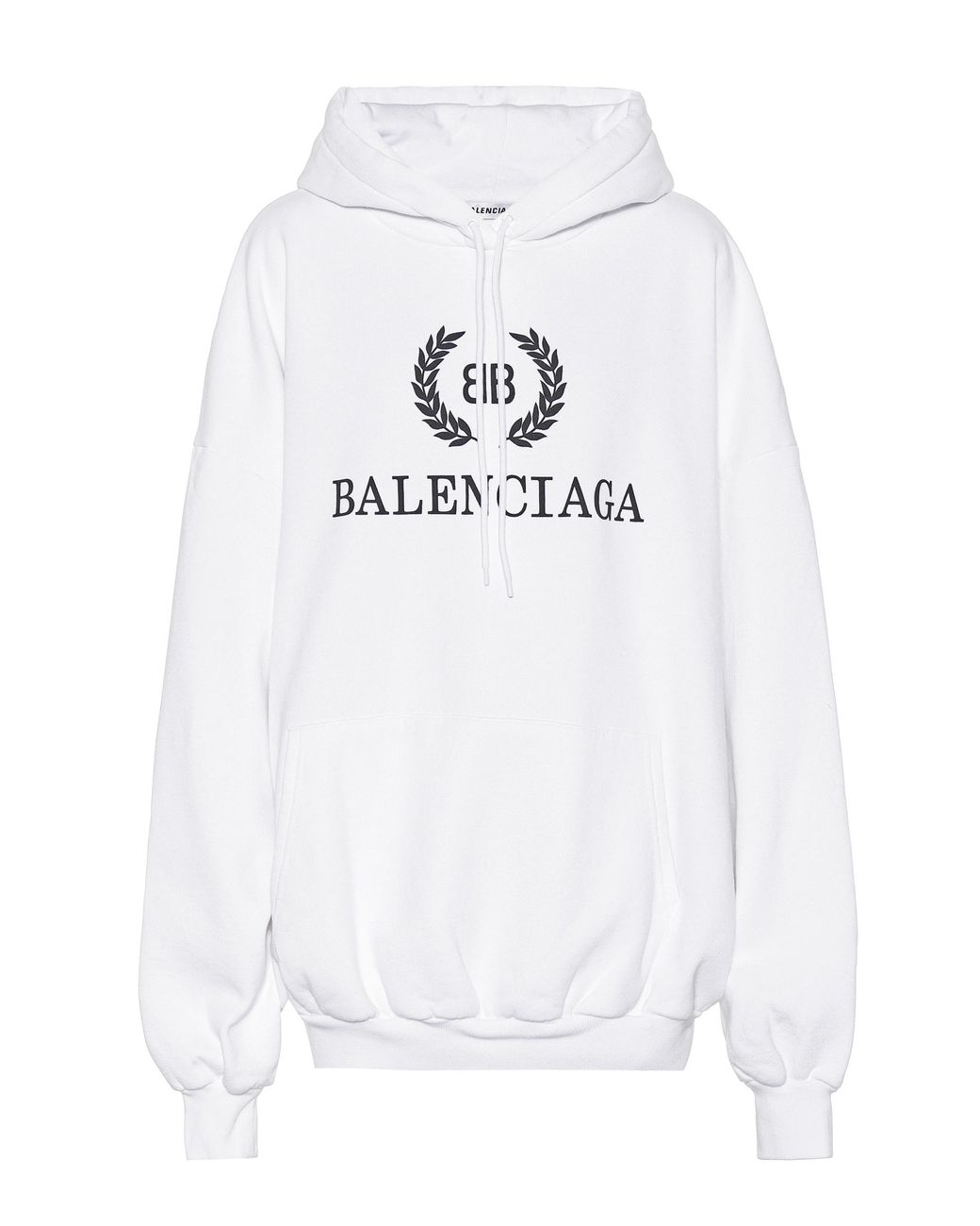 Sudadera de algodón con capucha Balenciaga de color Blanco | Lyst