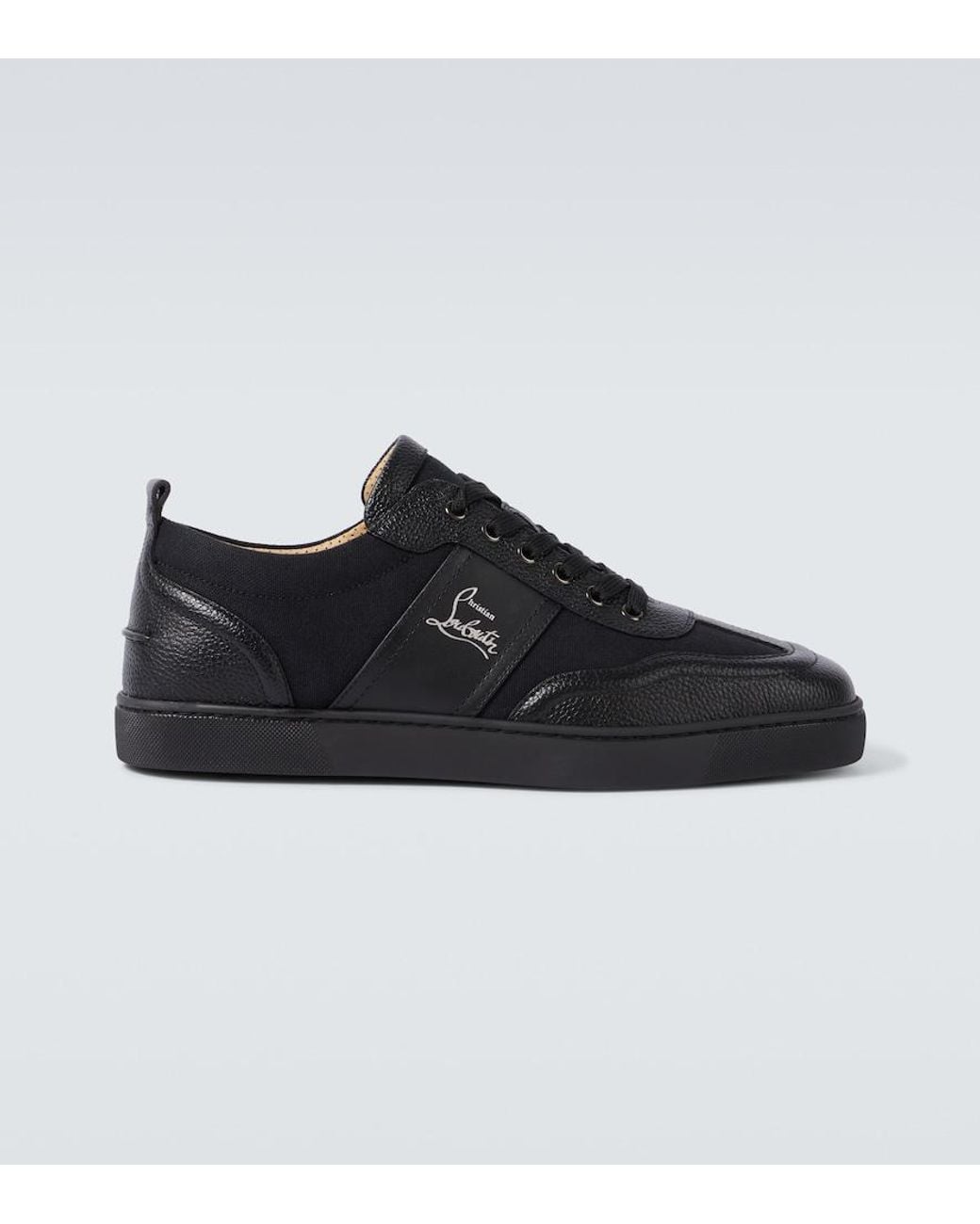 Christian Louboutin Black Retero Leather Sneakers for men
