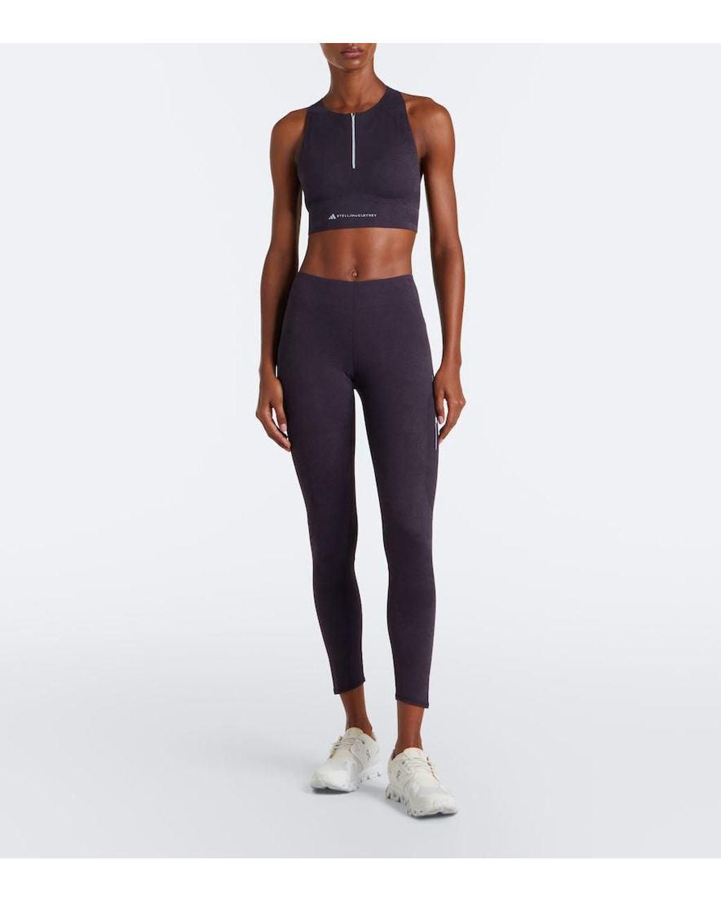 Adidas By Stella McCartney Blue Floral Technical Leggings