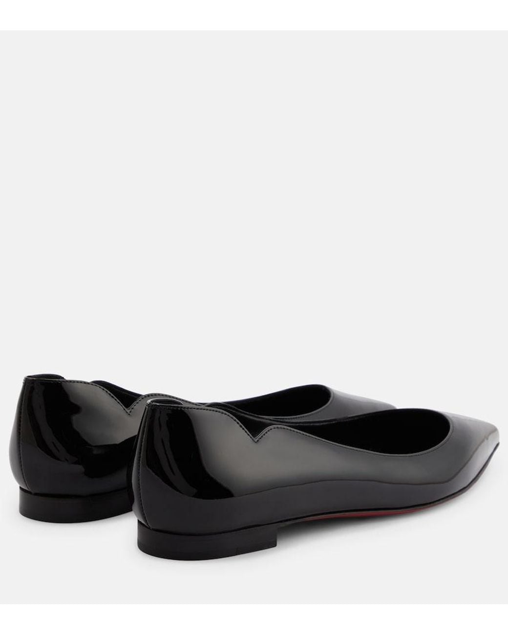 Christian Louboutin Black Hot Chickita Patent Flat