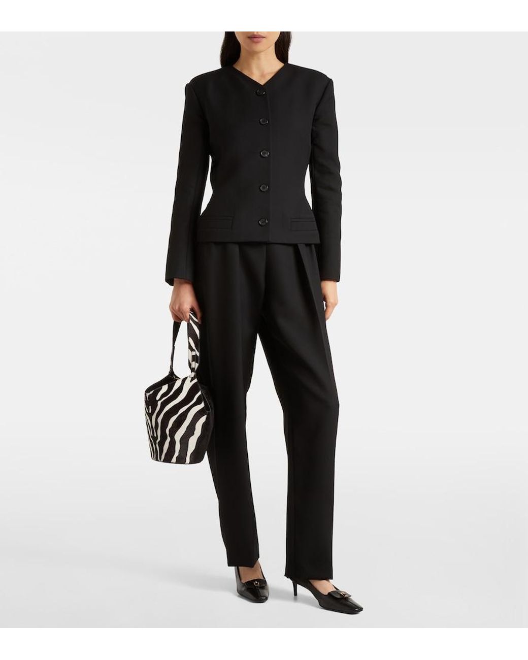 Khaite Black Nara Wool Jacket