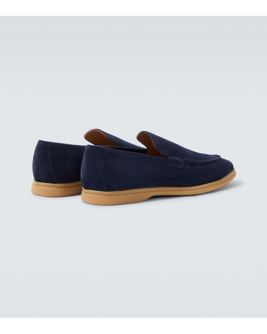 Eleventy Blue Suede Loafers for men