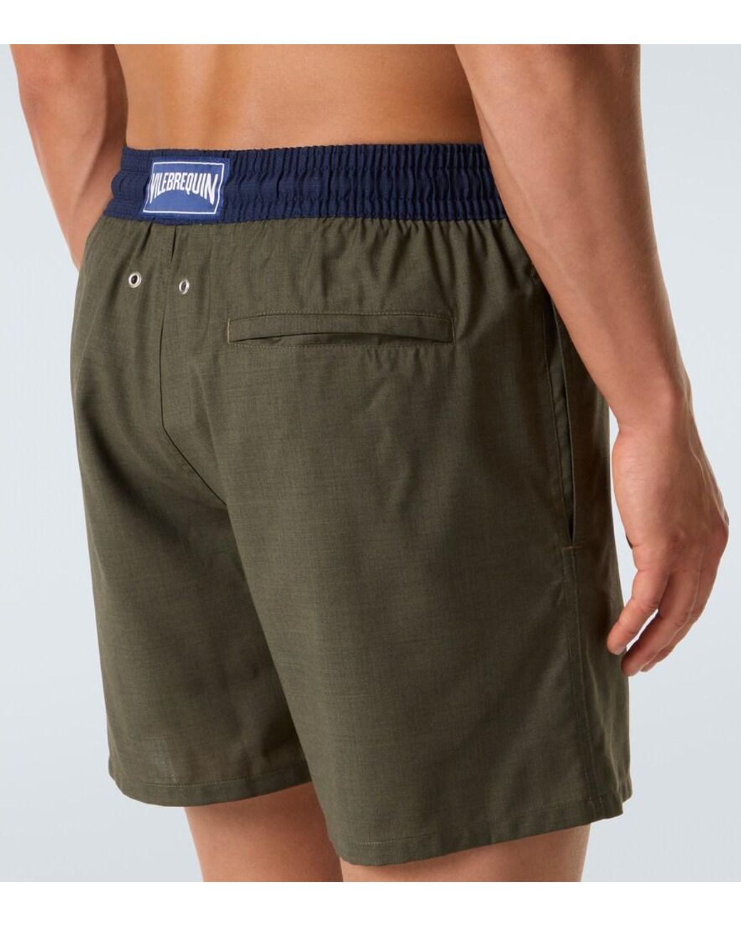 Vilebrequin Green X Woolmark Company Mangus Swim Trunks for men