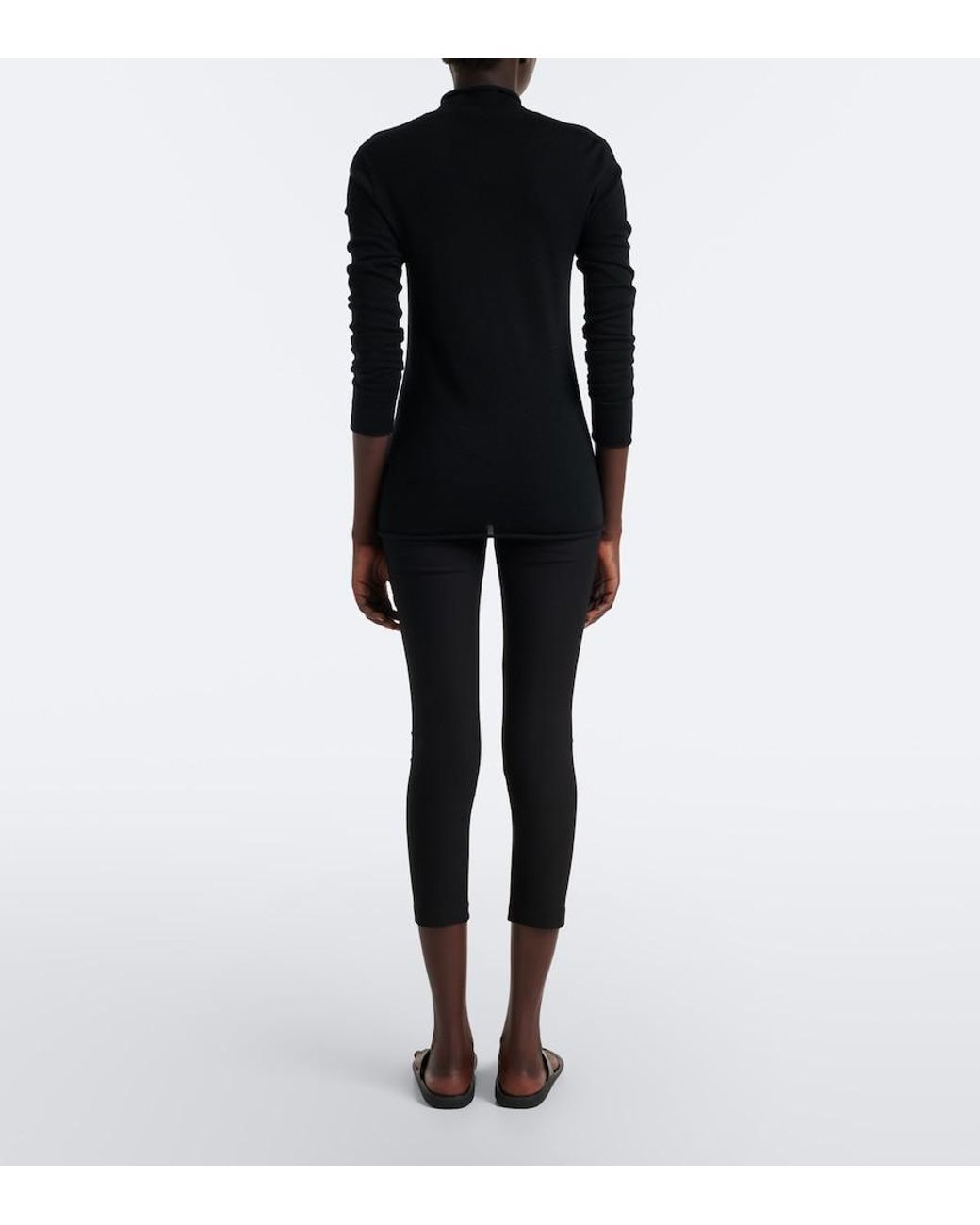The Row Black Gael Skinny Pants