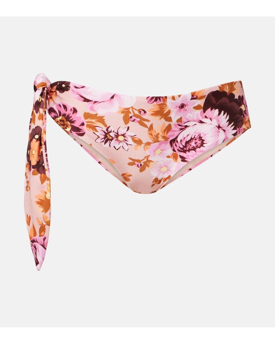 Chloé Pink Floral Low-Rise Bikini Bottoms