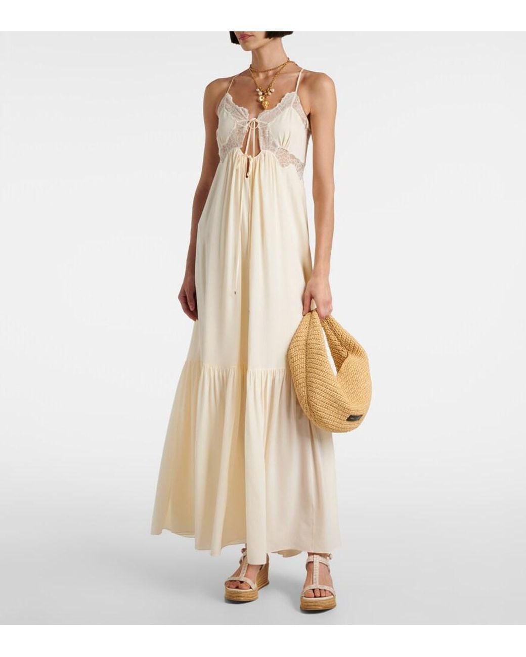 Jimmy Choo White Theia 100 Leather Espadrille Wedges