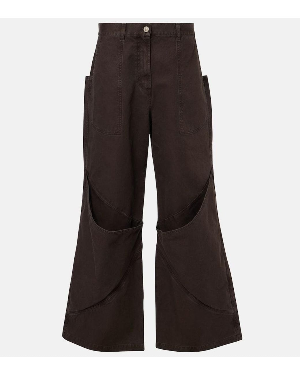 The Attico Black High-Rise Wide-Leg Jeans