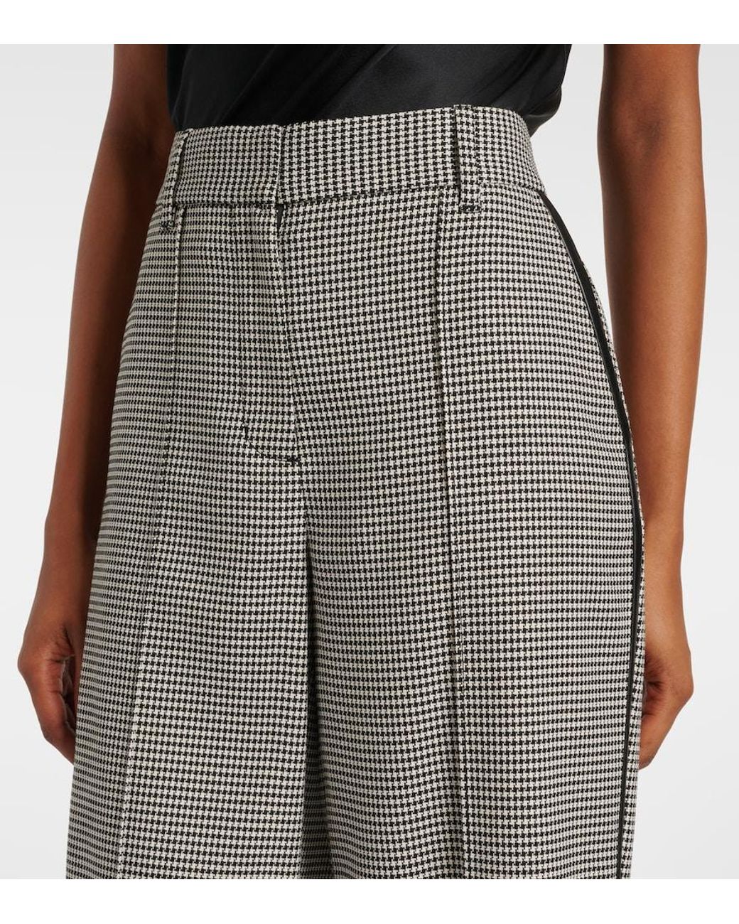 Jonathan Simkhai Gray Miki Checked Capri Pants