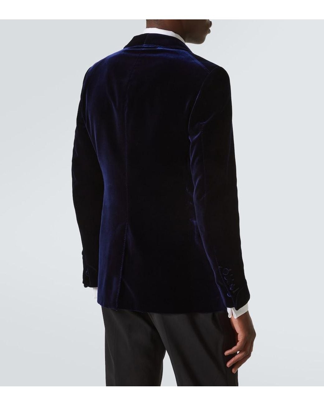 Tom Ford Blue Shelton Velvet Blazer for men