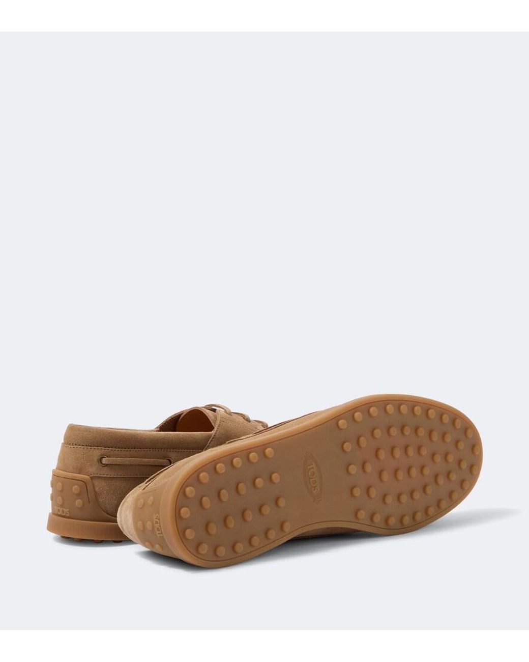 Tod's Brown Gommino Suede Boat Shoes for men
