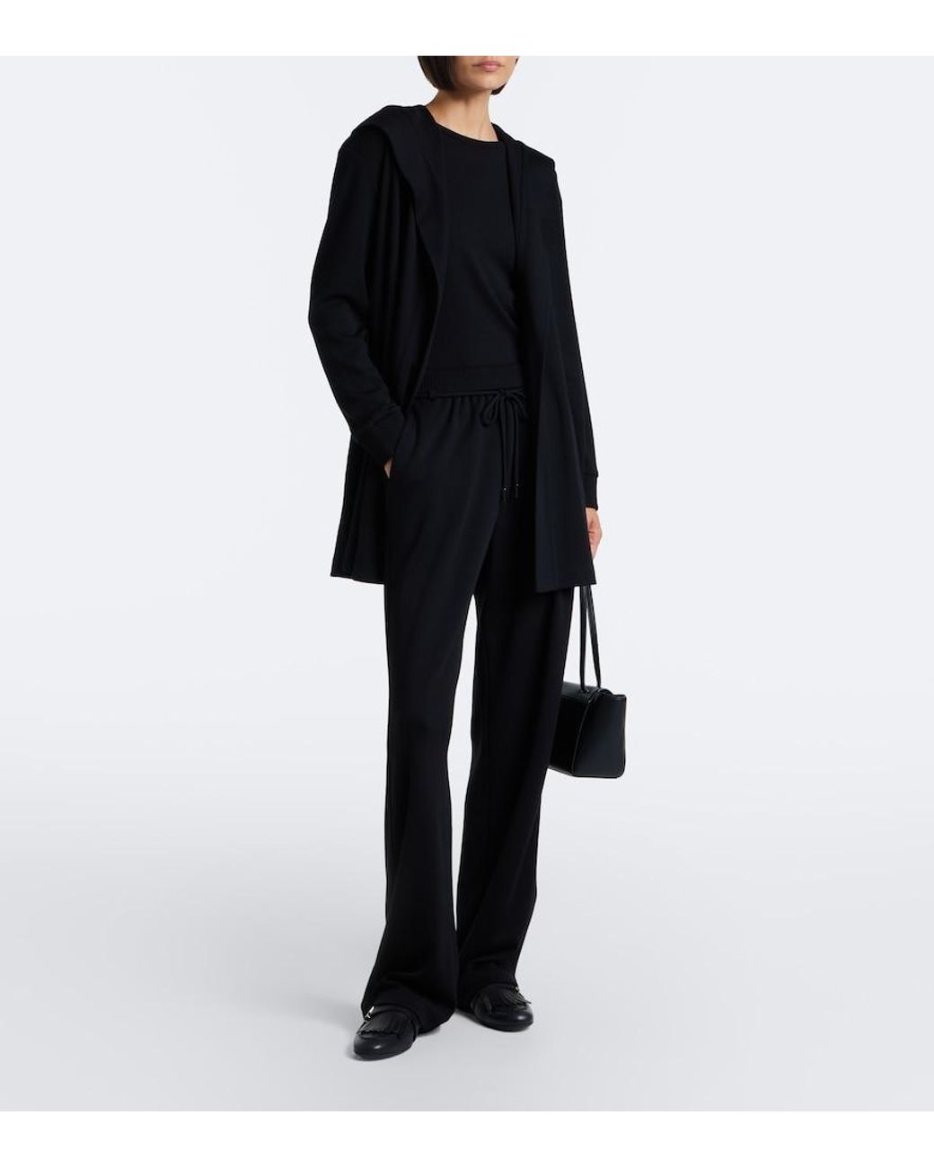 Max Mara Blue Virgin Wool Straight Pants
