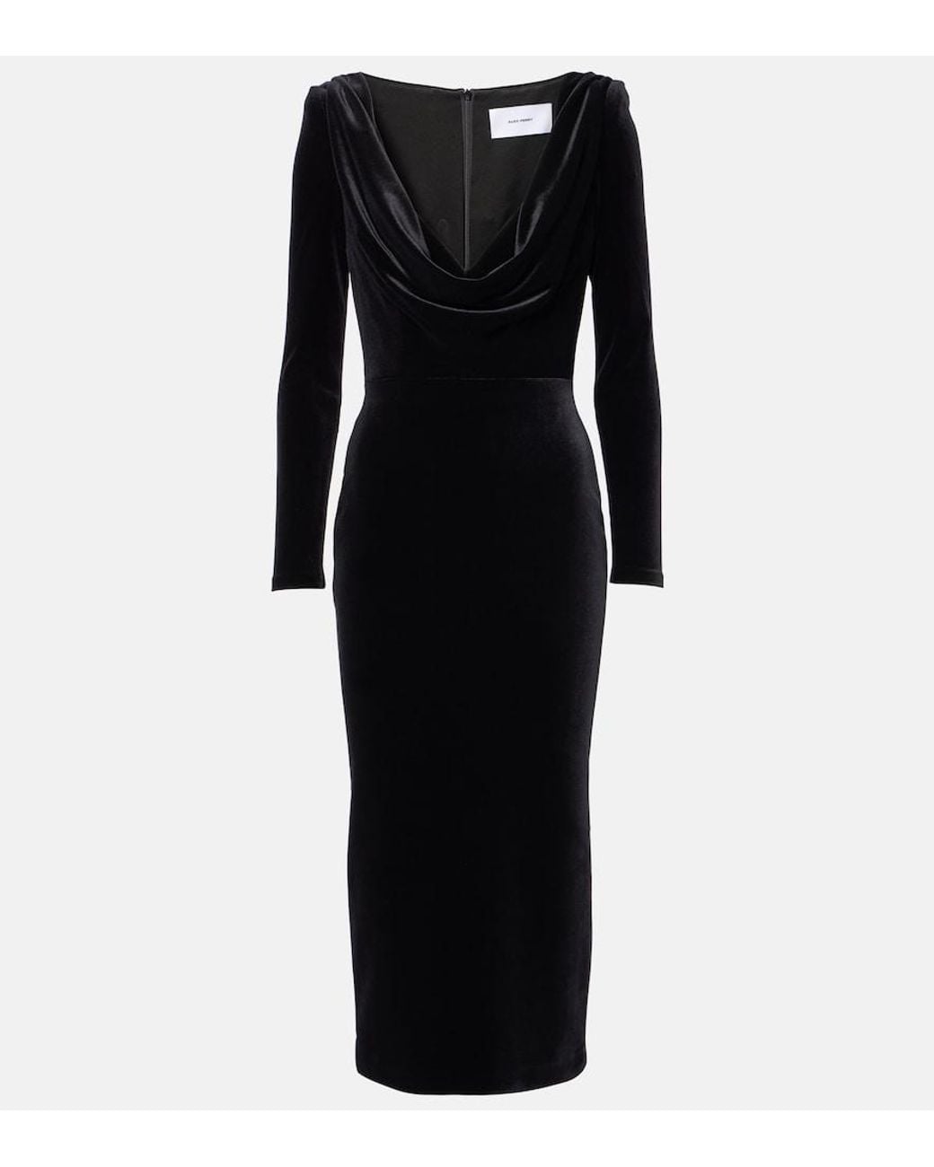Alex Perry Black Velvet Corset Dress