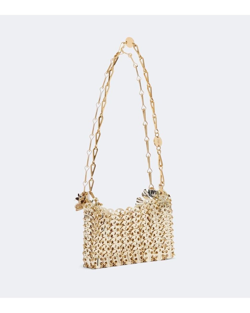Rabanne White 1969 Small Embellished Shoulder Bag