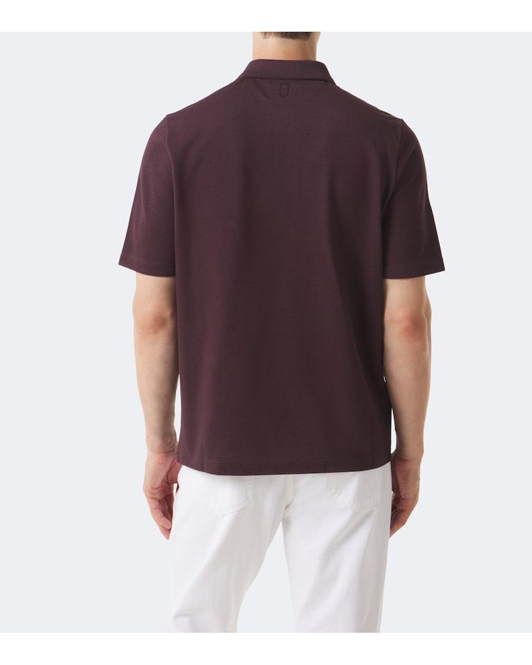 Canali Purple Cotton Polo Shirt for men