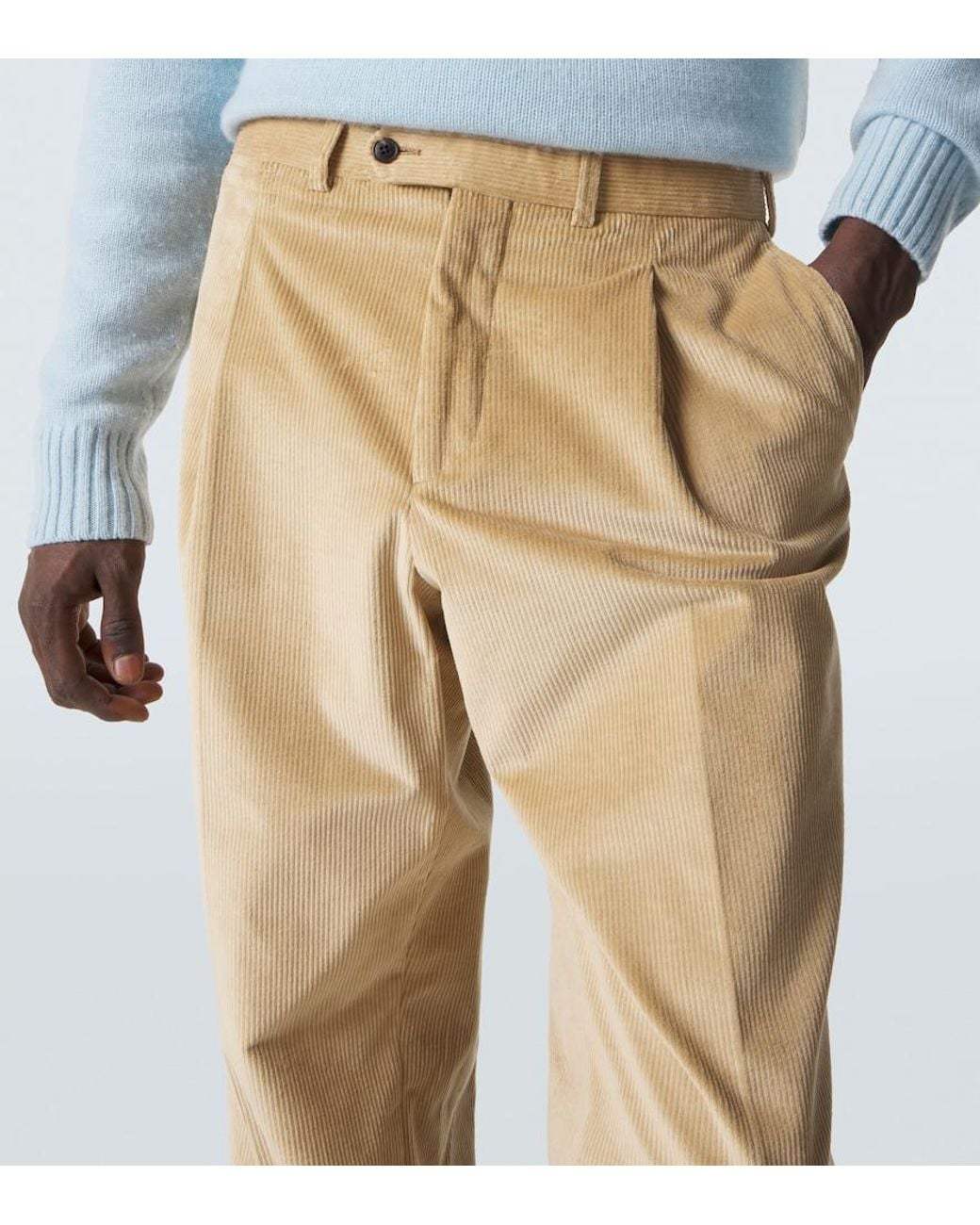 Saman Amel Weite Hose Amo Aus Cord in Natural für Herren