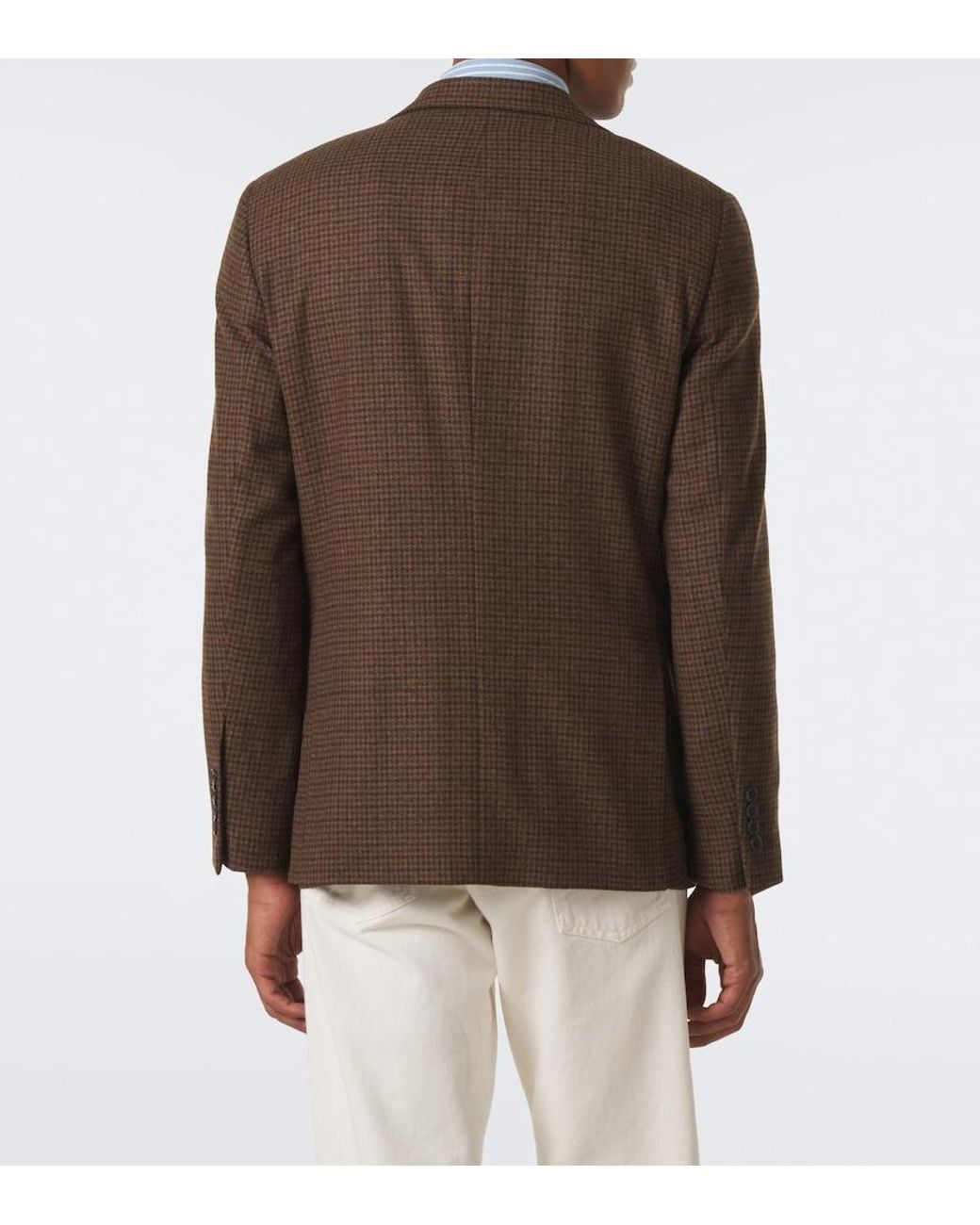 Polo Ralph Lauren Brown Checked Wool-Blend Blazer for men