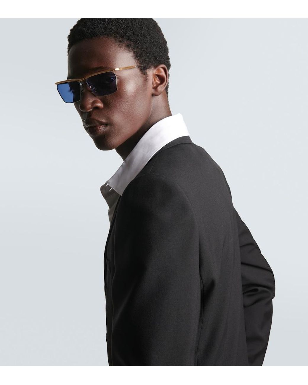 Jacques Marie Mage Blue Bresson Rectangular Sunglasses for men