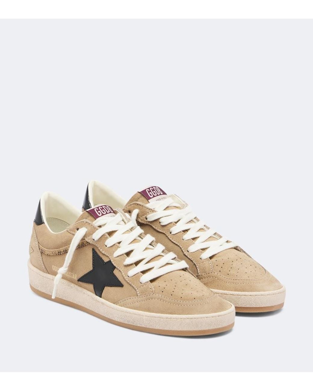 Golden Goose Deluxe Brand Natural Ball Star Suede Sneakers