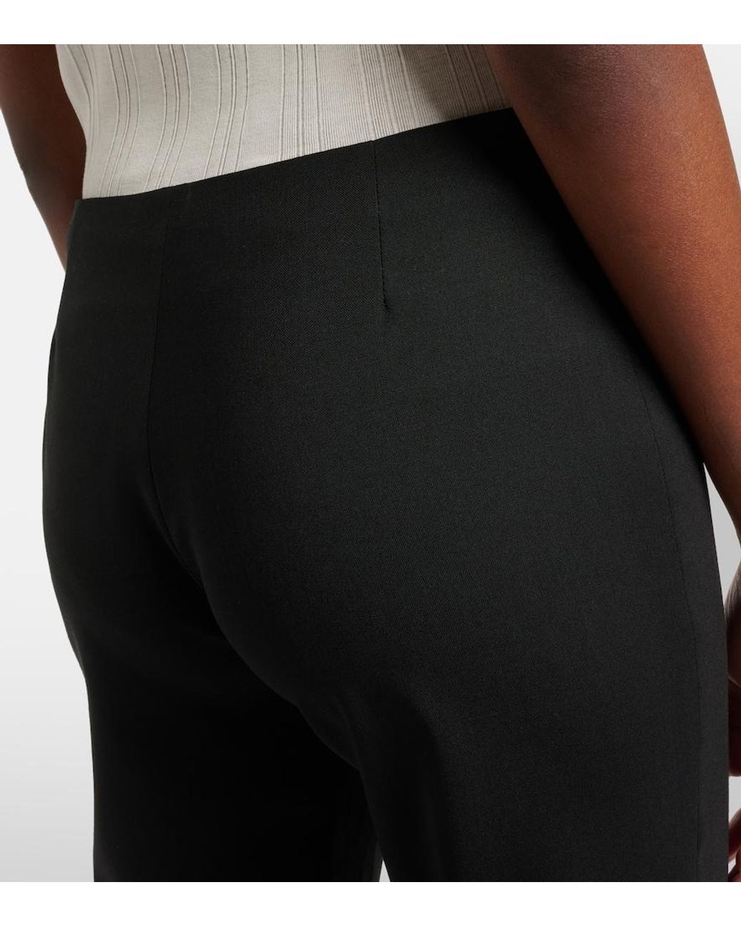 The Row Blue Flamenca Wool Straight Pants