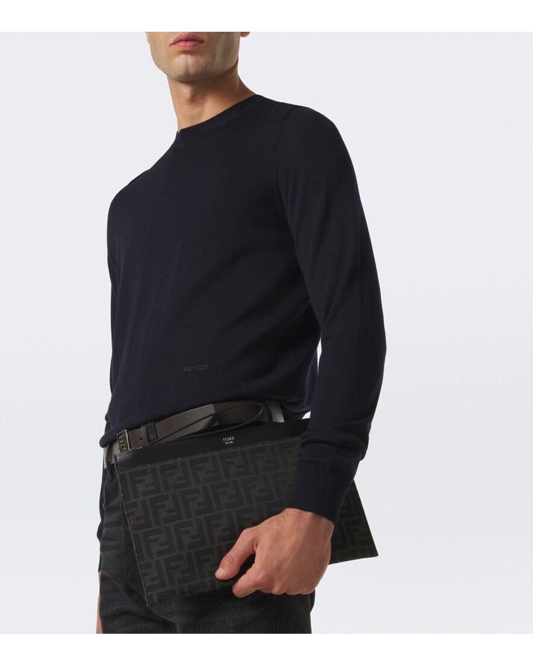 Fendi Etui Ff Zucca Medium in Black für Herren