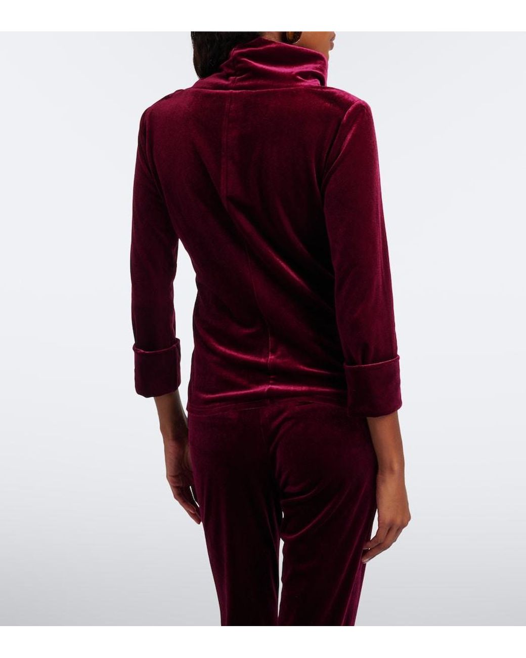 Dorothee Schumacher Purple Velvet High-Neck Top