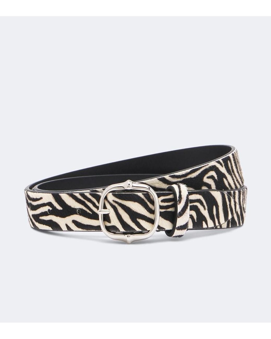 Isabel Marant Black Depson Zebra-Print Calf Hair Belt