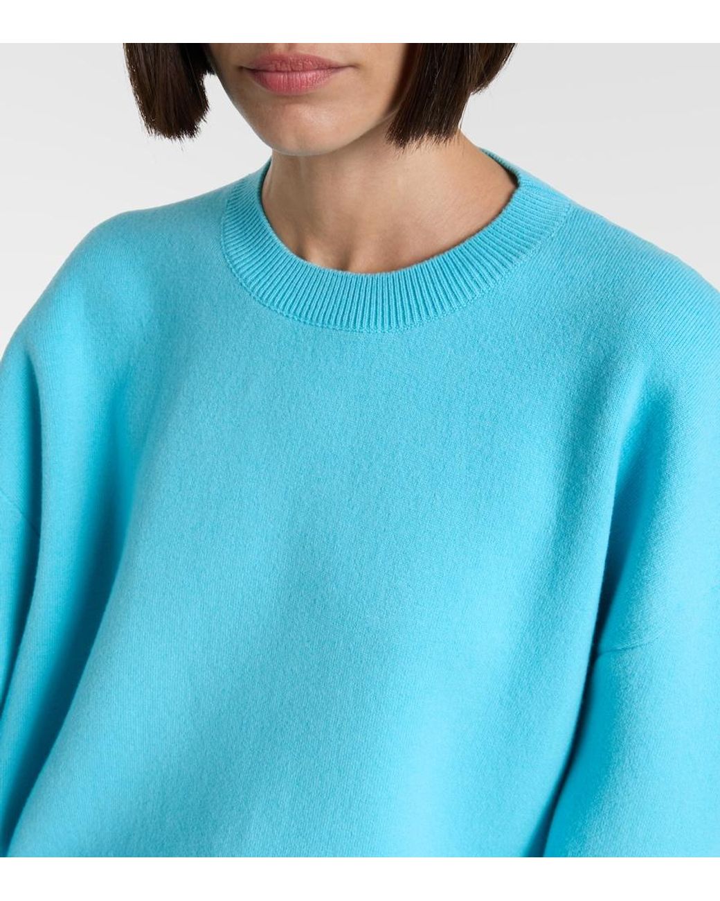 Tom Ford Blue Wool And Cashmere-Blend Sweatshirt Dress