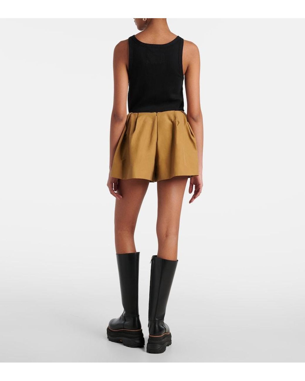 Sacai Natural Cotton-Blend Shorts